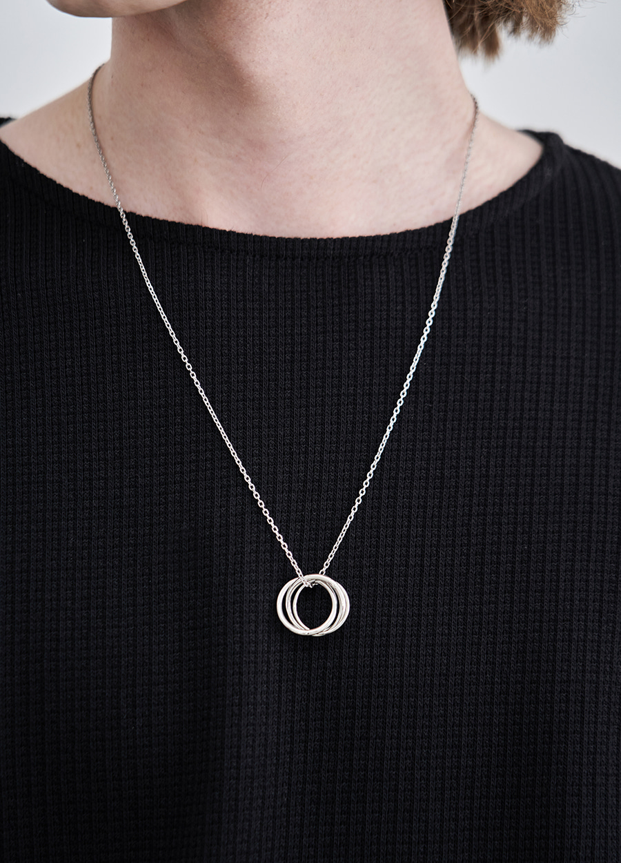 TRIPLE RING NECKLACE [BRASS]