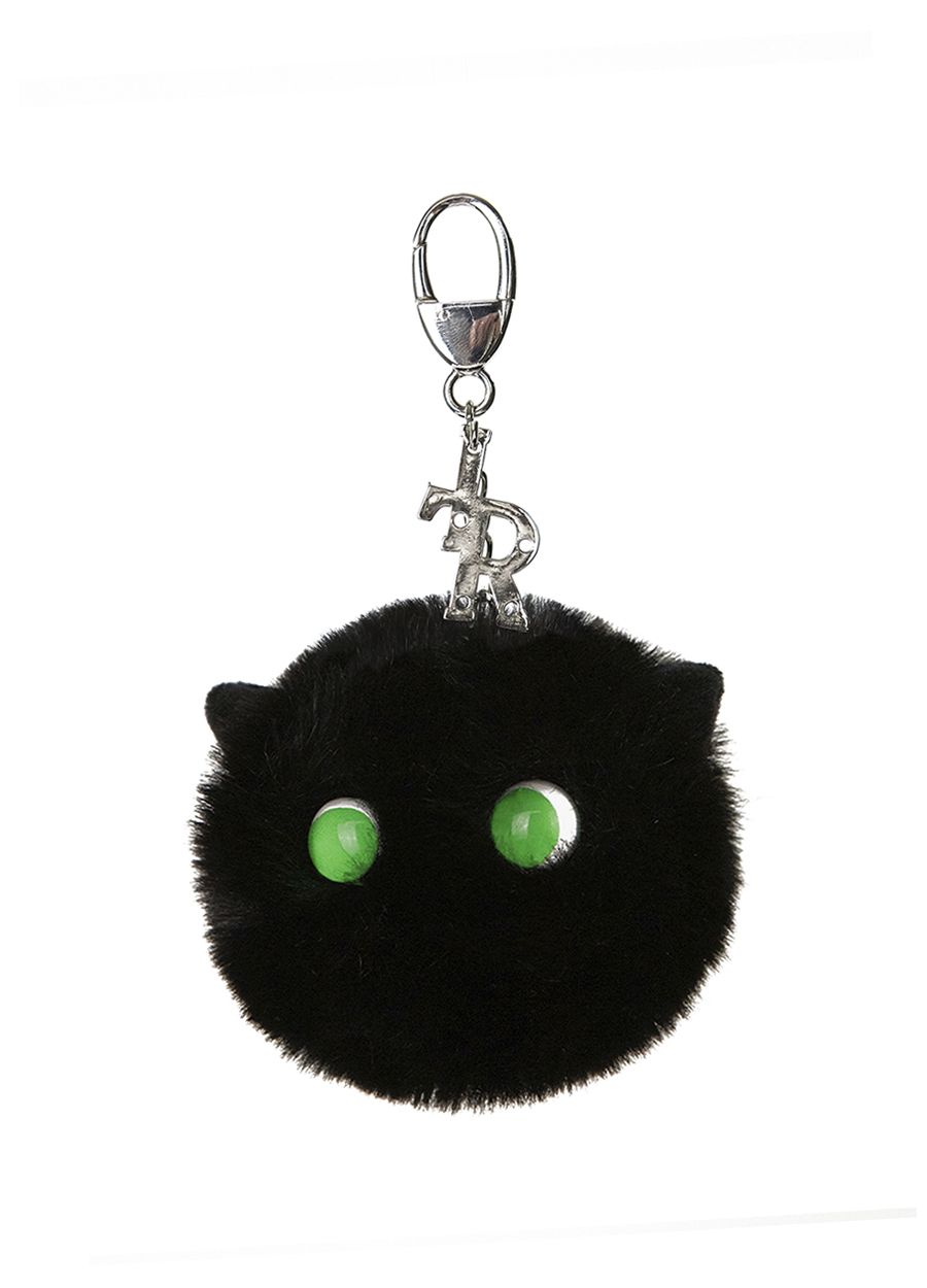 Shy Cat Key-Ring [BLACK]