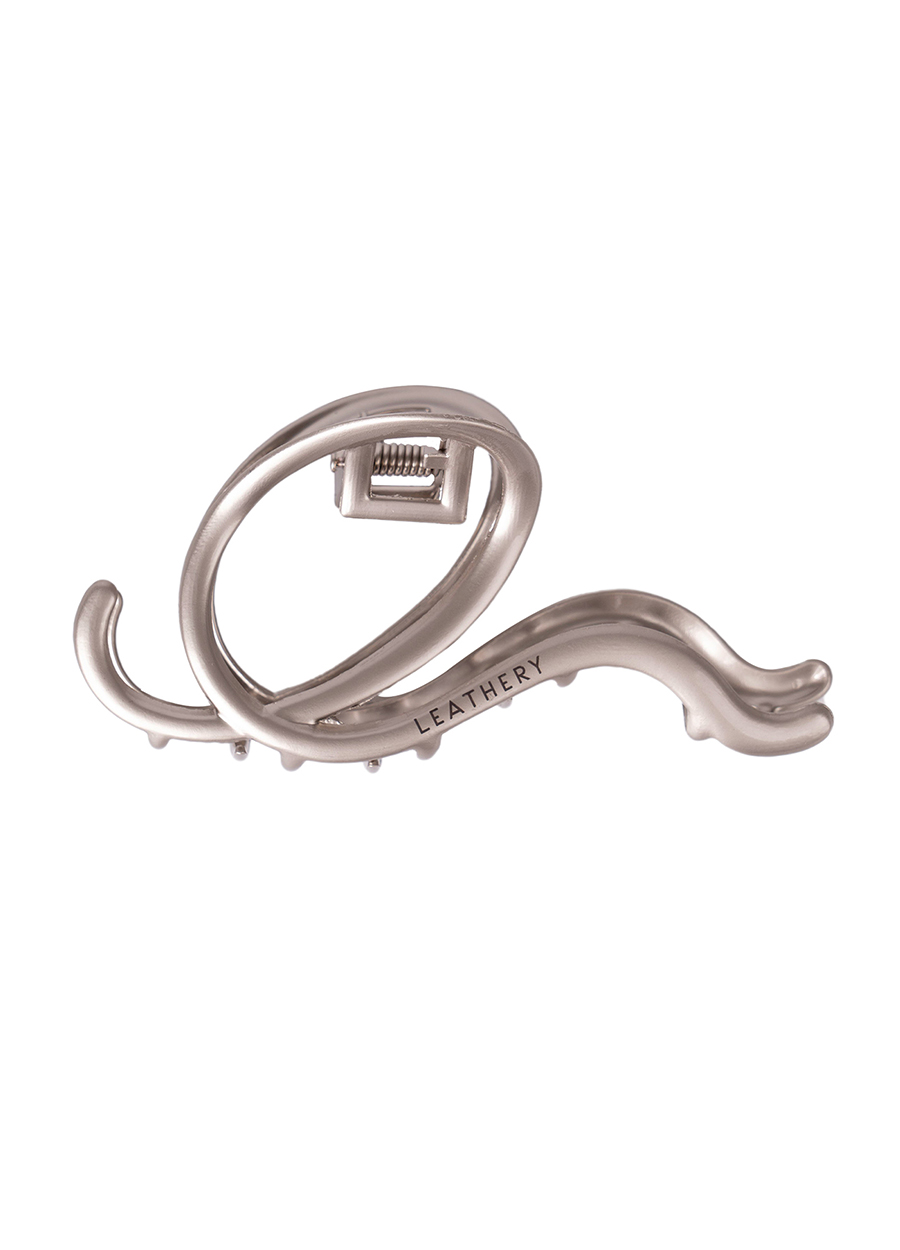 Adeline Silver Hair Claw Clip [Matte Silver]