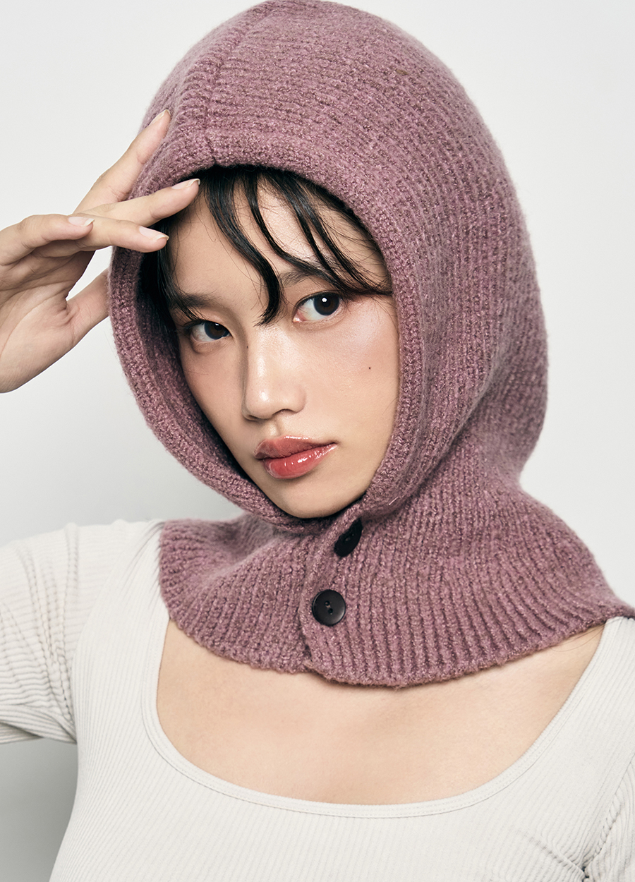 Relaxed Knit Balaclava [DUSTY PINK]